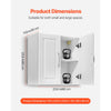 VEVOR Laundry Room Wall Cabinet, 2-Tier Wall Mounted Hanging Cabinet with 2 Doors, Cupboard Organizer with Adjustable Shelf, for Kitchen, Garage, Laundry, 11.8 x 23.6 x 23.6 in (D x W x H), White