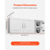 VEVOR Laundry Room Wall Cabinet, 2-Tier Wall Mounted Hanging Cabinet with 3 Doors, Cupboard Organizer with Adjustable Shelf, for Kitchen, Garage, Laundry, 12.44 x 54 x 20.31 in (D x W x H), White