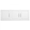 VEVOR Laundry Room Wall Cabinet, 2-Tier Wall Mounted Hanging Cabinet with 3 Doors, Cupboard Organizer with Adjustable Shelf, for Kitchen, Garage, Laundry, 12.44 x 54 x 20.31 in (D x W x H), White