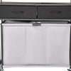 VEVOR 3 Section Laundry Sorter, Rolling Laundry Hamper with 2 Drawers, Hooks & Wheels, Rolling Basket Organizer Storage with Pull-Out Rolling Bags and Wooden Tabletop for Dirty Clothes, Bathroom