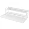 VEVOR Washer Dryer Countertop with 2-Tier Shelf, 54" x 27" Wooden Washer and Dryer Countertop with Anti-Slip Pads, Water-Resistant Laundry Topper Cover for Laundry Room Organization and Storage, White