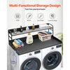 VEVOR Washer Dryer Countertop with 2-Tier Shelf, 54" x 27" Wooden Washer and Dryer Countertop with Anti-Slip Pads, Water-Resistant Laundry Topper Cover for Laundry Room Organization and Storage, Black