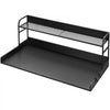 VEVOR Washer Dryer Countertop with 2-Tier Shelf, 54" x 27" Wooden Washer and Dryer Countertop with Anti-Slip Pads, Water-Resistant Laundry Topper Cover for Laundry Room Organization and Storage, Black