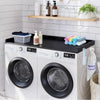 VEVOR Washer Dryer Countertop with 3 Splicing Panels, 54" x 27" Wooden Washer and Dryer Countertop with Non-Slip Pads, Water-Resistant Laundry Topper for Laundry Room Organization and Storage, Black