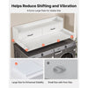 VEVOR Washer Dryer Countertop with Shelf, 54 x 27.5 in Wooden Washer and Dryer Topper with 2 Drawers & 2 Hooks, Laundry Machine Topper for Laundry Closet Pantry Counter Organization and Storage, White