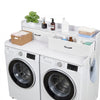 VEVOR Washer Dryer Countertop with Shelf, 54 x 27.5 in Wooden Washer and Dryer Topper with 2 Drawers & 2 Hooks, Laundry Machine Topper for Laundry Closet Pantry Counter Organization and Storage, White