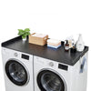VEVOR Washer Dryer Countertop, 54 x 27.5 in Marble Washer and Dryer Topper with Edge & 2 Hooks, Water-Resistant Laundry Machine Topper for Laundry Closet Pantry Counter Organization and Storage, Black