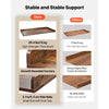 VEVOR Washer Dryer Countertop, 54 x 27.5 in Wooden Washer and Dryer Topper with Edge & 2 Hooks, Water-Resistant Laundry Machine Topper for Laundry Closet Pantry Counter Organization and Storage, Brown