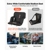 VEVOR Stadium Seat, 6 Adjustable Angle Wide Bleacher Chair, 2.9'' Cushion Padded Stadium Seat with Armrest and Back Support, Stadiums Chair with Hook Cupholder for Picnics, Beach Sports, and Gaming