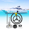 VEVOR Outboard Steering System 10' Steering Cable Marine Steering System 3/4'' Steering Shaft with 13.5 Inch Wheel Flat Interface Marine Steering Kit for Yachts and Waterborne Vehicles, Black