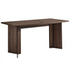 VEVOR 63 in Executive Desk, Large Modern Rectangle Office Table, Heavy Duty Wooden Executive Table with Cable Connection Hole, 250 LBS Load Capacity, Easy Assembly, for Work Study Writing, Walnut