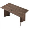 VEVOR 63 in Executive Desk, Large Modern Rectangle Office Table, Heavy Duty Wooden Executive Table with Cable Connection Hole, 250 LBS Load Capacity, Easy Assembly, for Work Study Writing, Walnut
