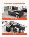 VEVOR L-Shaped Executive Desk - suitable for multiple settings (graphic)