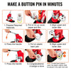 VEVOR 500 Sets 1 inch 25mm Pin Back Button Parts, DIY Round Button Badge Parts, Set Includes Metal Top, Plastic/Metal Button, Clear Film, and Blank Paper For Gifts Presents, Machine NOT Included