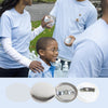 VEVOR 500 Sets 1 inch 25mm Pin Back Button Parts, DIY Round Button Badge Parts, Set Includes Metal Top, Plastic/Metal Button, Clear Film, and Blank Paper For Gifts Presents, Machine NOT Included