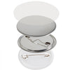 VEVOR 500 Sets 1.25 inch 32mm Pin Back Button Parts, DIY Round Button Badge Parts, Set Includes Metal Top, Plastic/Metal Button, Clear Film, and Blank Paper For Gifts Presents, Machine NOT Included