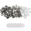 VEVOR 500 Sets 1.25 inch 32mm Pin Back Button Parts, DIY Round Button Badge Parts, Set Includes Metal Top, Plastic/Metal Button, Clear Film, and Blank Paper For Gifts Presents, Machine NOT Included