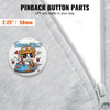 VEVOR 500 Sets 2.25 inch 58mm Pin Back Button Parts, DIY Round Button Badge Parts, Set Includes Metal Top, Plastic/Metal Button, Clear Film, and Blank Paper For Gifts Presents, Machine NOT Included