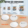 VEVOR 500 Sets 2.25 inch 58mm Pin Back Button Parts, DIY Round Button Badge Parts, Set Includes Metal Top, Plastic/Metal Button, Clear Film, and Blank Paper For Gifts Presents, Machine NOT Included