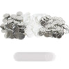 VEVOR 500 Sets 2.25 inch 58mm Pin Back Button Parts, DIY Round Button Badge Parts, Set Includes Metal Top, Plastic/Metal Button, Clear Film, and Blank Paper For Gifts Presents, Machine NOT Included