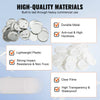 VEVOR 200 Sets 3 inch 75mm Pin Back Button Parts, DIY Round Button Badge Parts, Set Includes Metal Top, Plastic/Metal Button, Clear Film, and Blank Paper For Gifts Presents, Machine NOT Included