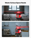 360° full coverage and directional scanning modes for layout and detail work