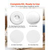 VEVOR Button Maker Supplies 50 Sets 0.98 in / 25 mm Refrigerator Magnets, Button Parts with Magnetic Backs, Metal Shells, Clear Mylar Films, and Blank Circle Papers, for Home DIY and Kitchen Decor