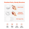 VEVOR Button Maker Supplies 50 Sets 0.98 in / 25 mm Refrigerator Magnets, Button Parts with Magnetic Backs, Metal Shells, Clear Mylar Films, and Blank Circle Papers, for Home DIY and Kitchen Decor