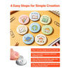 VEVOR Button Maker Supplies 50 Sets 0.98 in / 25 mm Refrigerator Magnets, Button Parts with Magnetic Backs, Metal Shells, Clear Mylar Films, and Blank Circle Papers, for Home DIY and Kitchen Decor