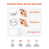 VEVOR Button Maker Supplies 200 Sets 0.98 in / 25 mm Pin Back Button Parts, with Metal Backs, Metal Shells, Clear Mylar Films, and Blank Circle Papers, for Home DIY, School Events, and Custom Studio