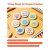 VEVOR Button Maker Supplies 200 Sets 0.98 in / 25 mm Pin Back Button Parts, with Metal Backs, Metal Shells, Clear Mylar Films, and Blank Circle Papers, for Home DIY, School Events, and Custom Studio