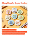VEVOR Button Maker Supplies 200 Sets 0.98 in / 25 mm Pin Back Button Parts, with Metal Backs, Metal Shells, Clear Mylar Films, and Blank Circle Papers, for Home DIY, School Events, and Custom Studio