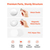 VEVOR Button Maker Supplies 50 Sets 1.26 in / 32 mm Refrigerator Magnets, Button Parts with Magnetic Backs, Metal Shells, Clear Mylar Films, and Blank Circle Papers, for Home DIY and Kitchen Decor