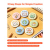 VEVOR Button Maker Supplies 200 Sets 1.26 in / 32 mm Pin Back Button Parts, with Metal Backs, Metal Shells, Clear Mylar Films, and Blank Circle Papers, for Home DIY, School Events, and Custom Studio