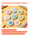 VEVOR Button Maker Supplies 200 Sets 1.26 in / 32 mm Pin Back Button Parts, with Metal Backs, Metal Shells, Clear Mylar Films, and Blank Circle Papers, for Home DIY, School Events, and Custom Studio