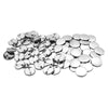 VEVOR Button Maker Supplies 200 Sets 1.26 in / 32 mm Pin Back Button Parts, with Metal Backs, Metal Shells, Clear Mylar Films, and Blank Circle Papers, for Home DIY, School Events, and Custom Studio