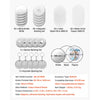 VEVOR Button Maker Supplies 50 Sets 2.28 in / 58 mm Refrigerator Magnets, Bottle Openers, and Keychains Button Parts with Backs, Shells, Clear Mylar Films, and Blank Circle Papers, for Home DIY