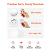 VEVOR Button Maker Supplies 200 Sets 2.28 in / 58 mm Pin Back Button Parts, with Metal Backs, Metal Shells, Clear Mylar Films, and Blank Circle Papers, for Home DIY, School Events, and Custom Studio