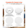 VEVOR Button Maker Supplies 50 Sets 2.95 in / 75 mm Magnet Button Parts, with Magnetic and Bottle Opener Backs, Metal Shells, Clear Mylar Films, and Blank Circle Papers, for Home DIY, Kitchen Decor