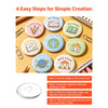 VEVOR Button Maker Supplies 50 Sets 2.95 in / 75 mm Magnet Button Parts, with Magnetic and Bottle Opener Backs, Metal Shells, Clear Mylar Films, and Blank Circle Papers, for Home DIY, Kitchen Decor
