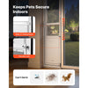 VEVOR Dog Door for Sliding Glass Door, 75 7/8" to 80 11/16" Adjustable Height, Aluminum Alloy Frame with Flap and Lock, for Extra Large-Sized Dogs, 180° Swing-Open Sliding Glass Pet Doors for Renters