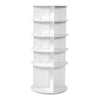 VEVOR 5 Tiers Rotating Shoe Rack Tower, 360° Spinning Shoe Rack, Revolving Storage Round Carousel Display, Freestanding Lazy Susan Organizer Display for Bedroom, Living Room, Entryway, Closet, White