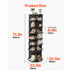 VEVOR 7 Tiers Rotating Shoe Rack Tower, 360° Spinning Shoe Rack, Revolving Storage Round Carousel Display, Freestanding Lazy Susan Organizer Display for Bedroom, Living Room, Entryway, Closet, Black