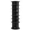VEVOR 7 Tiers Rotating Shoe Rack Tower, 360° Spinning Shoe Rack, Revolving Storage Round Carousel Display, Freestanding Lazy Susan Organizer Display for Bedroom, Living Room, Entryway, Closet, Black