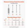 VEVOR Digital Rotary Viscometer, 10-100,000 mPa.s(cP), ±2% Accuracy, 100-240V Digital Rotational Viscosity Meter with 4 Rotors and Temperature Probe, LCD Display, Lab Viscometer for Fluid Testing
