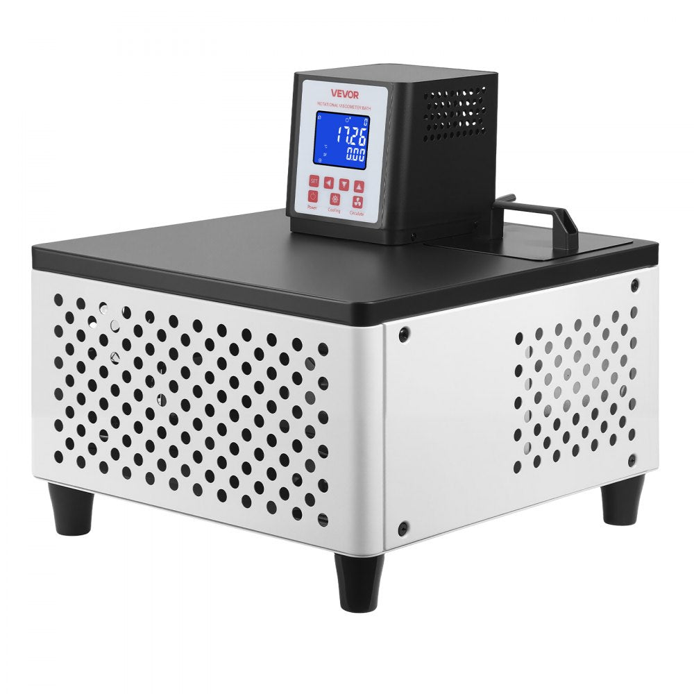 VEVOR Viscometer Water Bath, 23 to 212°F, 5.51" x 5.51" Tank, PID Temp Control, Thermostatic Water Circulating Bath with Internal and External Circulation, Fits Various Rotational Viscometers for Lab