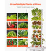 VEVOR Hydroponic Tower, 45 Pods 9 Tiers Hydroponics Growing System Kit with LED Grow Light, App Control & Casters, Vertical Home Garden with 20L Water Tank & Pump for Indoor Herbs, Fruits, Vegetables