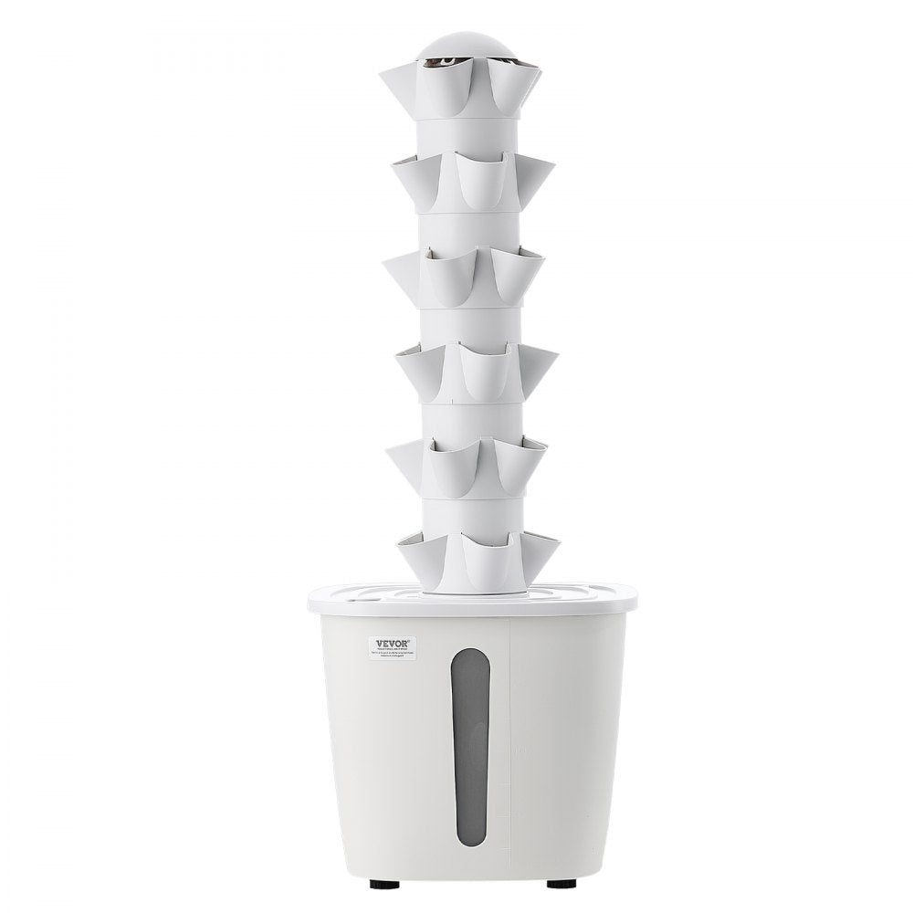 VEVOR Hydroponic Tower, 30 Pods 6 Tiers Hydroponics Growing System Kit with App Control, Vertical Home Garden with 20L Water Tank & Pump, Planter Germination Kit for Indoor Herbs, Fruits, Vegetables