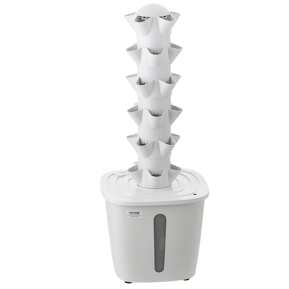 VEVOR Hydroponic Tower, 30 Pods 6 Tiers Hydroponics Growing System Kit with App Control, Vertical Home Garden with 20L Water Tank & Pump, Planter Germination Kit for Indoor Herbs, Fruits, Vegetables