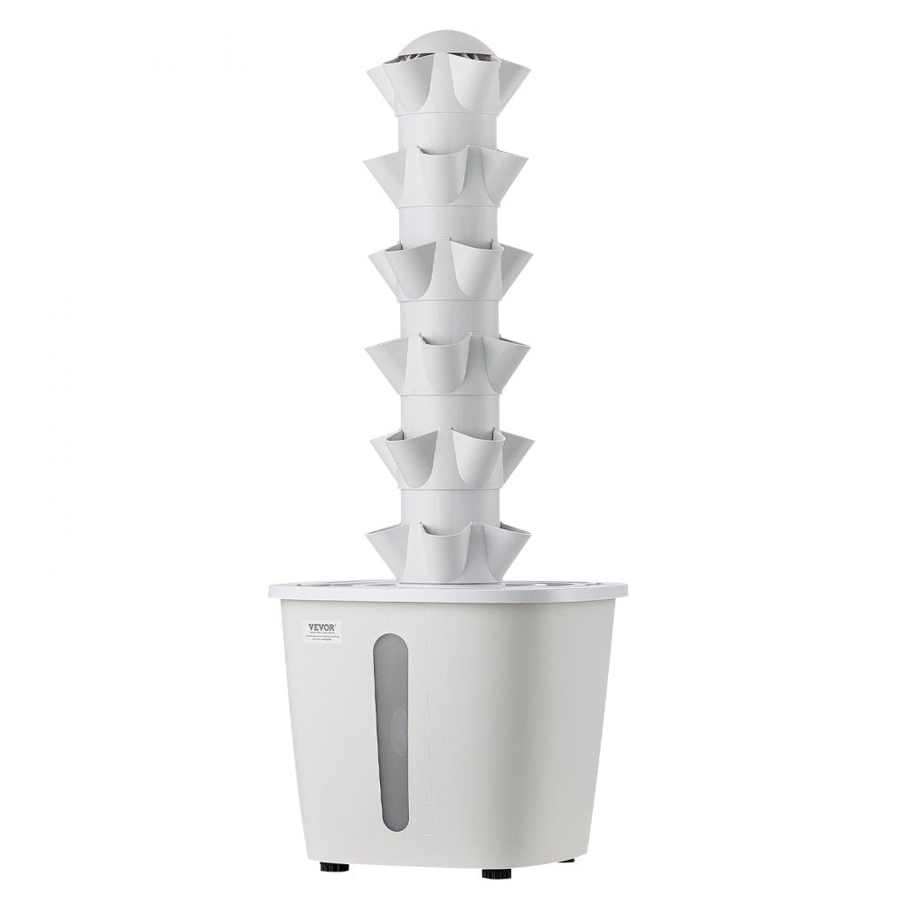 VEVOR Hydroponic Tower, 30 Pods 6 Tiers Hydroponics Growing System Kit with App Control, Vertical Home Garden with 20L Water Tank & Pump, Planter Germination Kit for Indoor Herbs, Fruits, Vegetables